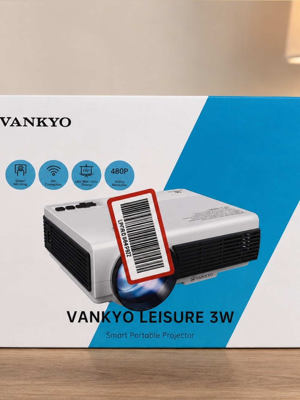 VANKYO Leisure 3W Smart Portable Mini Projector WiFi Screen Mirroring 480P